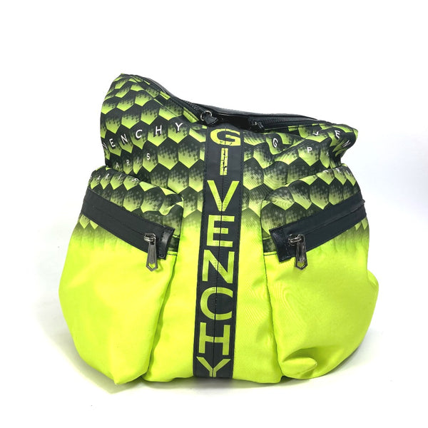 GIVENCHY Backpack Bag logo Backpack Nylon yellow mens Used Authentic
