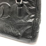 CHANEL Tote Bag Bag CC COCO Mark Shawl/Chain Calfskin black Women Used Authentic