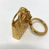 Christian Dior key ring Bag charm Accessory Lady Dior metal gold Women Used Authentic