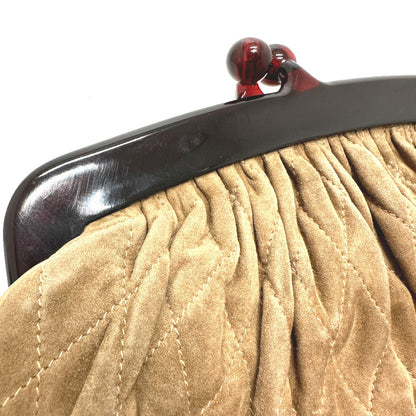 CHANEL Pouch suede Brown CC COCO Mark Gamaguchi Women Used Authentic