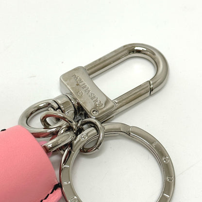 LOUIS VUITTON key ring MP1770 leather pink Tassel bag charm Women Used Authentic