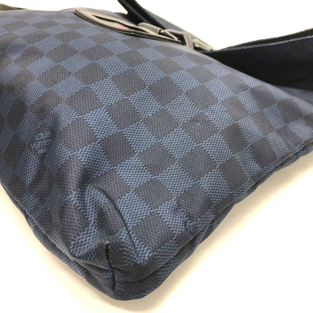 LOUIS VUITTON Shoulder Bag N41251 Nylon Navy Damier Challenge Alize Vuitton Cup mens Used Authentic