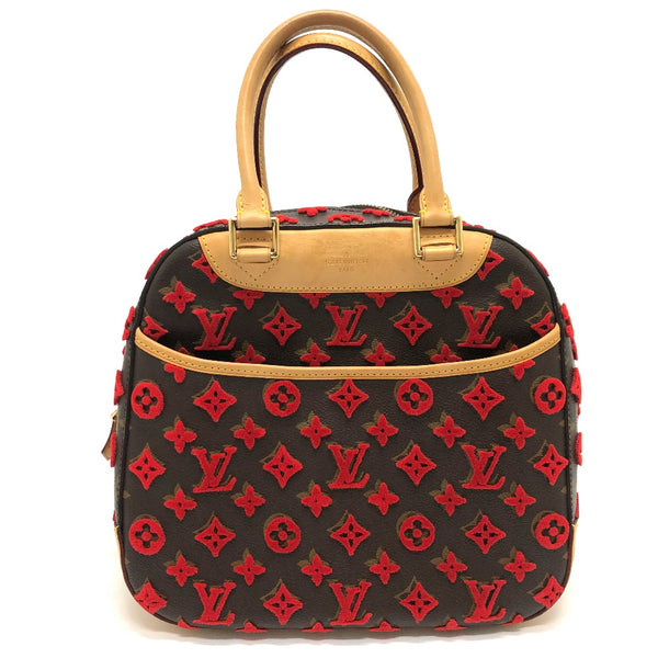 LOUIS VUITTON Handbag Bag Monogram 3D tuffet Deauville Cube Monogram canvas M40922 Brown / Red Women Used Authentic