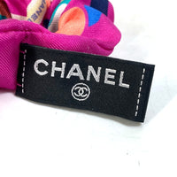 CHANEL scarf Shushu hair accessories Chain motif hair band set silk Purple type Women Used Authentic
