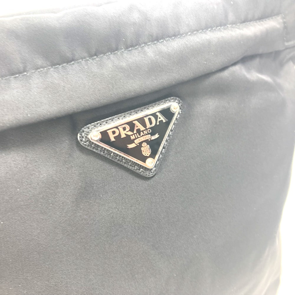 PRADA Shoulder Bag 2VH055 Nylon black With logo Triangle logo plate mens Used Authentic