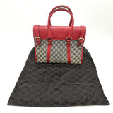 GUCCI Tote Bag Bag GG canvas / leather 131327 Red / Navy Women Used Authentic