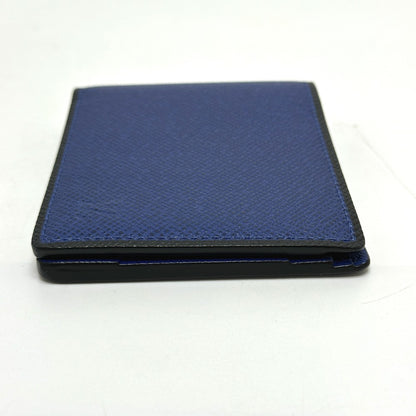 LOUIS VUITTON Folded wallet M30565 Taiga Leather blue Taiga Portefeuille mens Used Authentic