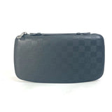 LOUIS VUITTON Long Wallet Purse N41382 Damier Anfini Leather black Damier Anfini Organizer Atoll mens Used Authentic