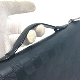 LOUIS VUITTON Long Wallet Purse N41382 Damier Anfini Leather black Damier Anfini Organizer Atoll mens Used Authentic