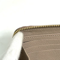 LOUIS VUITTON Long Wallet Purse M69794 Monogram Ann Platt Leather beige Monogram Empreinte Bicolor Zippy wallet Women Used Authentic