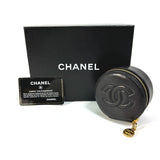 CHANEL jewelry case pouch ring case ring COCO Mark CC accessory case lambskin A02786 black Women Used Authentic