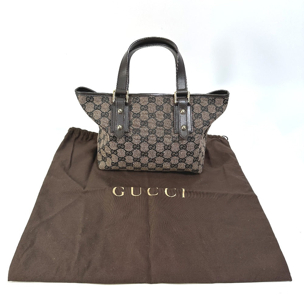 GUCCI Handbag 257249 GG canvas / leather Brown GG Women Used Authentic