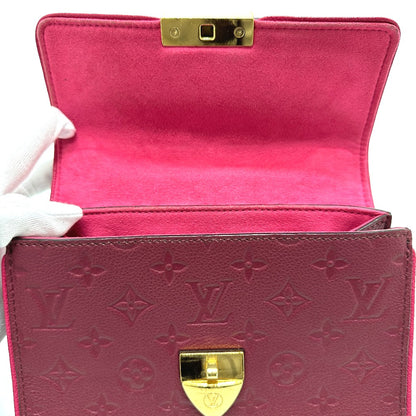 LOUIS VUITTON Shoulder Bag M43393 Monogram Ann Platt Leather wine-red Monogram Ann Platt Saint-Sulpice PM Women Used Authentic