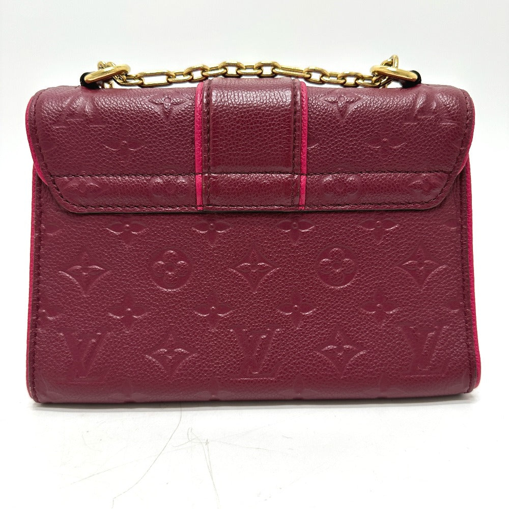 LOUIS VUITTON Shoulder Bag M43393 Monogram Ann Platt Leather wine-red Monogram Ann Platt Saint-Sulpice PM Women Used Authentic