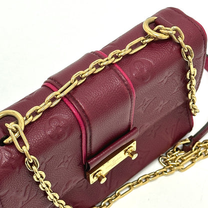 LOUIS VUITTON Shoulder Bag M43393 Monogram Ann Platt Leather wine-red Monogram Ann Platt Saint-Sulpice PM Women Used Authentic