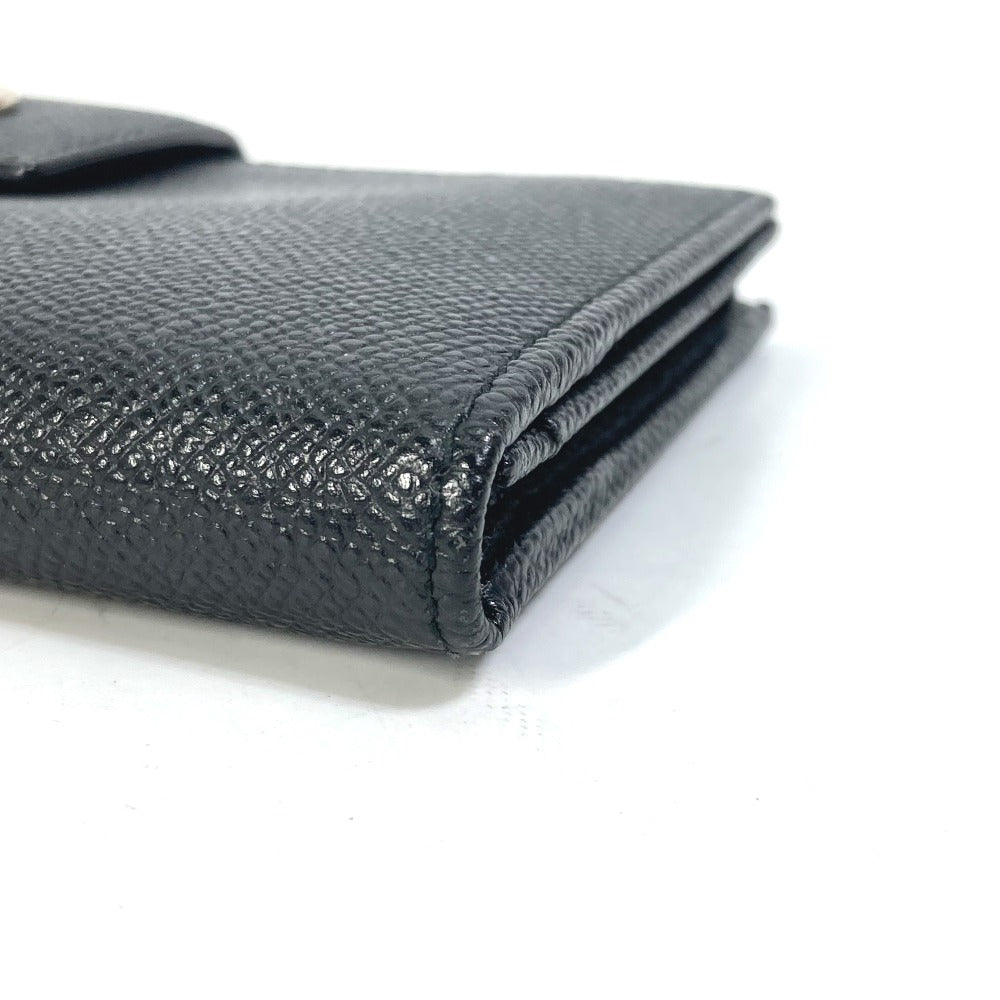 BVLGARI Long Wallet Purse leather black Bulgari Bulgari Classico mens Used Authentic