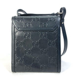 GUCCI Shoulder Bag Crossbody Pochette Bag 2WAY Handbag GG emboss Messenger leather 625782 black mens Used Authentic