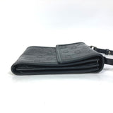 GUCCI Shoulder Bag Crossbody Pochette Bag 2WAY Handbag GG emboss Messenger leather 625782 black mens Used Authentic