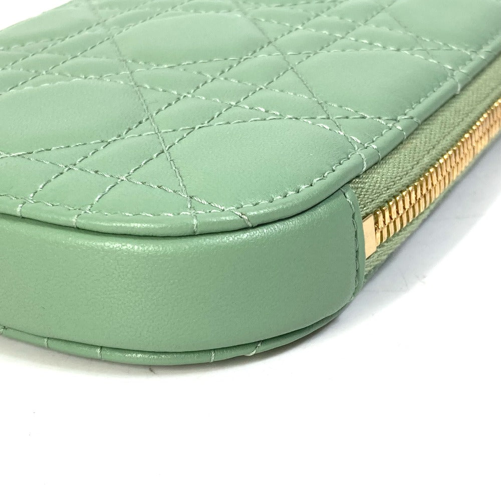 Christian Dior Shoulder Bag S0872ONMJ_M59H leather green cannage phone case Lady Dior LADY DIOR phone holder