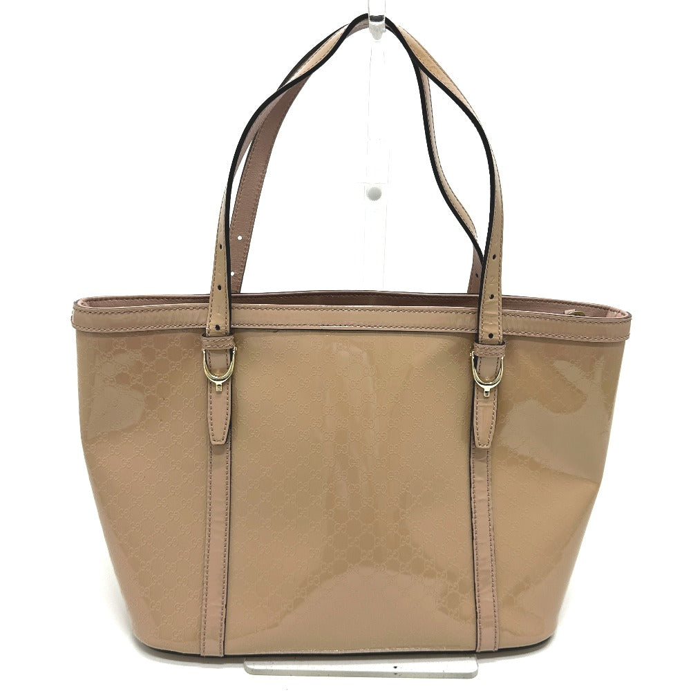 GUCCI Tote Bag 336776 enamel beige Micro GG Women Used Authentic