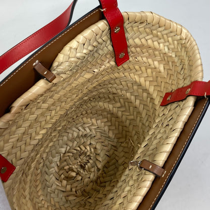 Christian Louboutin Handbag 1215226 Raffia leather beige basket bag basket bag basket Women Used Authentic