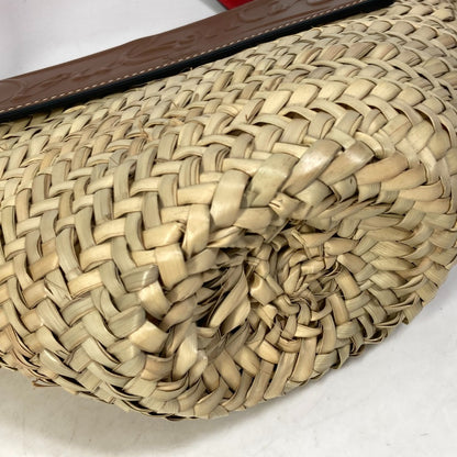 Christian Louboutin Handbag 1215226 Raffia leather beige basket bag basket bag basket Women Used Authentic