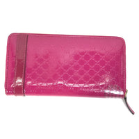 GUCCI Long Wallet Purse Wallet Abbey GG pattern Guccisima enamel 309758 pink Women Used Authentic