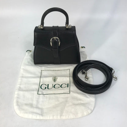 GUCCI Shoulder Bag 007.090.0234 leather black Mini bag Women Used Authentic