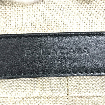 BALENCIAGA Clutch bag 347238 Leather, Mouton Black White logo