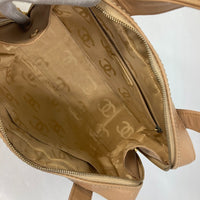 CHANEL Handbag Vintage Boston Duffel Bag Shoulder Bag CC COCO Mark Wild stitch leather beige Women Used Authentic