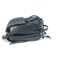 BOTTEGAVENETA Shoulder Bag Bag W pouch INTRECCIATO Pochette Crossbody leather black mens Used Authentic