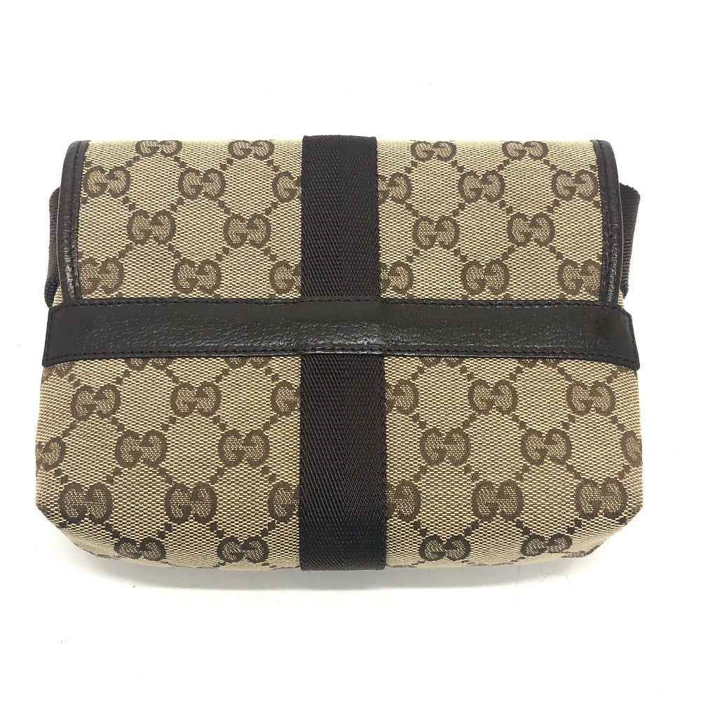 GUCCI Waist bag 131236 GG canvas Beige x brown GG Sling bag Waist pouch unisex(Unisex) Used Authentic