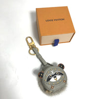 LOUIS VUITTON key ring M69019 Epi Leather gray Epi Porto Cle Raccoon Soft Hat Box Women Used Authentic