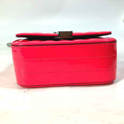 SAINT LAURENT PARIS Shoulder Bag 538439 Patent leather Pink type YSL vicky small Women Used Authentic