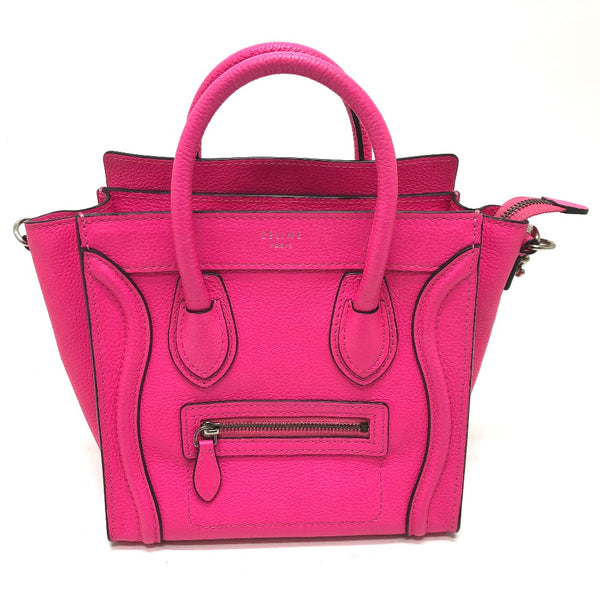 CELINE Handbag Bag 2WAY Luggage mini shopper leather 18924 pink Women Used Authentic
