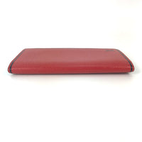 LOUIS VUITTON Folded wallet M63437 Taiga Leather Red Taiga bicolor Portefeuille Braza mens Used Authentic