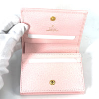 GUCCI Folded wallet GG Marmont Flora Flower Pattern Compact wallet Canvas / leather 577347 pink Women Used Authentic