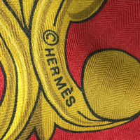 HERMES scarf Silk / cashmere multicolor ANIMAUX SOLAIRES Animals of the Sun Calegean 140 Women Used Authentic