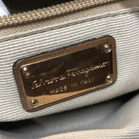 Salvatore Ferragamo Tote Bag shoulder bag bag Gancini Canvas / leather beige mens Used Authentic