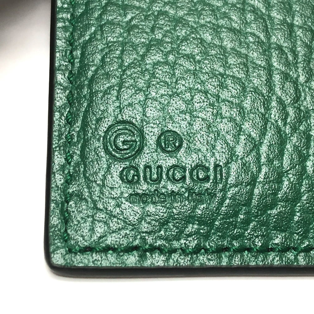 GUCCI Folded wallet 610466 leather black Interlocking G mens Used Authentic