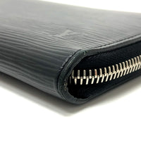 LOUIS VUITTON Long Wallet Purse M63852 Epi Leather black Epi Zippy Organizer mens Used Authentic