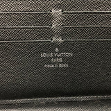 LOUIS VUITTON Long Wallet Purse N60379 Damier Grafitto Canvas black Damier Grafitte Zippy dragonne mens Used Authentic