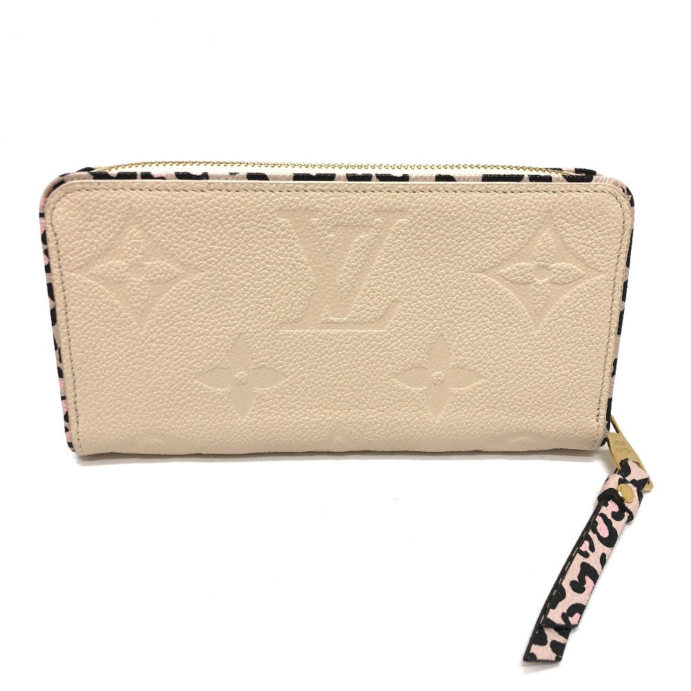 LOUIS VUITTON Long Wallet Purse M80685 Monogram Ann Platt Leather beige Monogram Ann Platt Zippy wallet Women Used Authentic