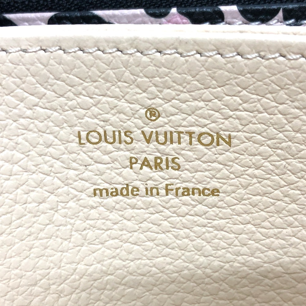 LOUIS VUITTON Long Wallet Purse M80685 Monogram Ann Platt Leather beige Monogram Ann Platt Zippy wallet Women Used Authentic