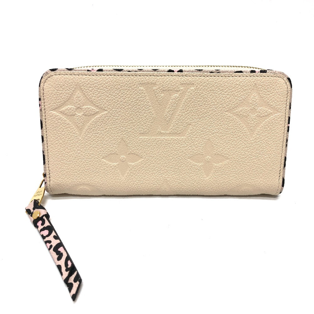 LOUIS VUITTON Long Wallet Purse M80685 Monogram Ann Platt Leather beige Monogram Ann Platt Zippy wallet Women Used Authentic