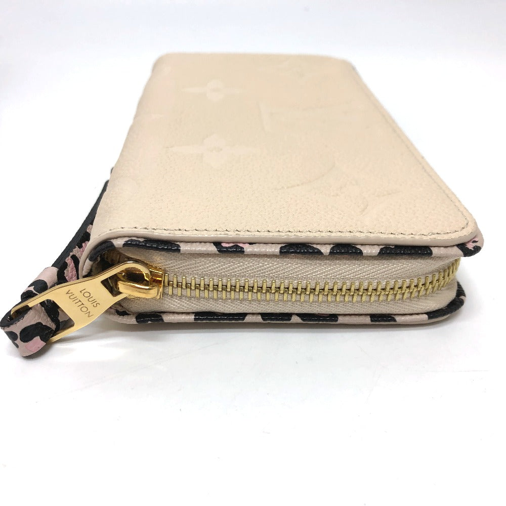 LOUIS VUITTON Long Wallet Purse M80685 Monogram Ann Platt Leather beige Monogram Ann Platt Zippy wallet Women Used Authentic