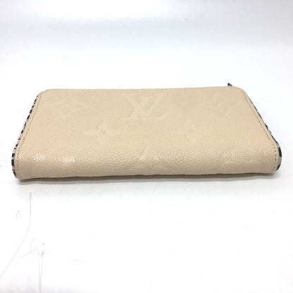 LOUIS VUITTON Long Wallet Purse M80685 Monogram Ann Platt Leather beige Monogram Ann Platt Zippy wallet Women Used Authentic