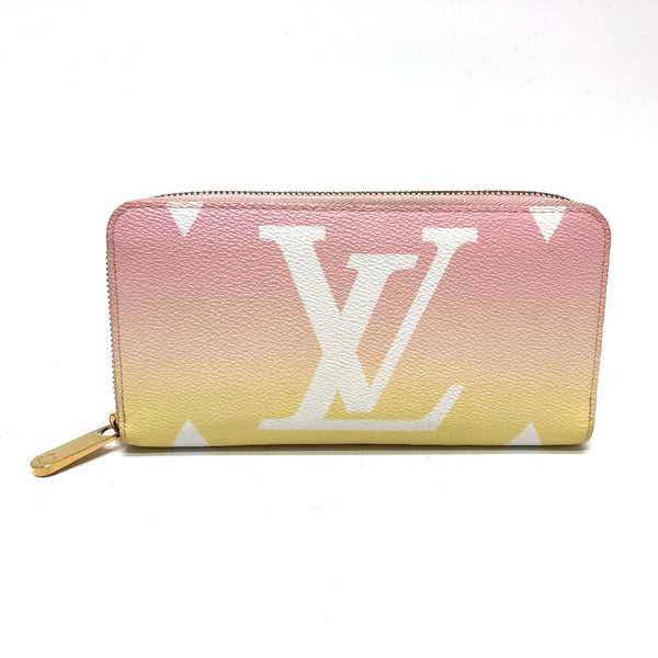 LOUIS VUITTON Long Wallet Purse M80361 Monogram canvas pink monogram visor pool Zippy wallet Women Used Authentic