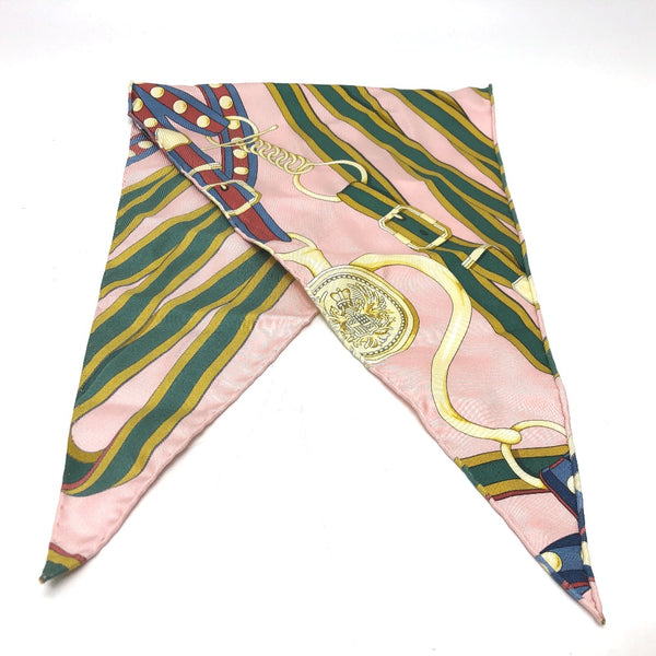 HERMES scarf silk pink Pointie Women Used Authentic