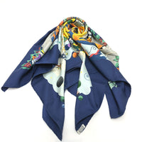 HERMES scarf silk multicolor THE ALFEE Carre90 Women Used Authentic